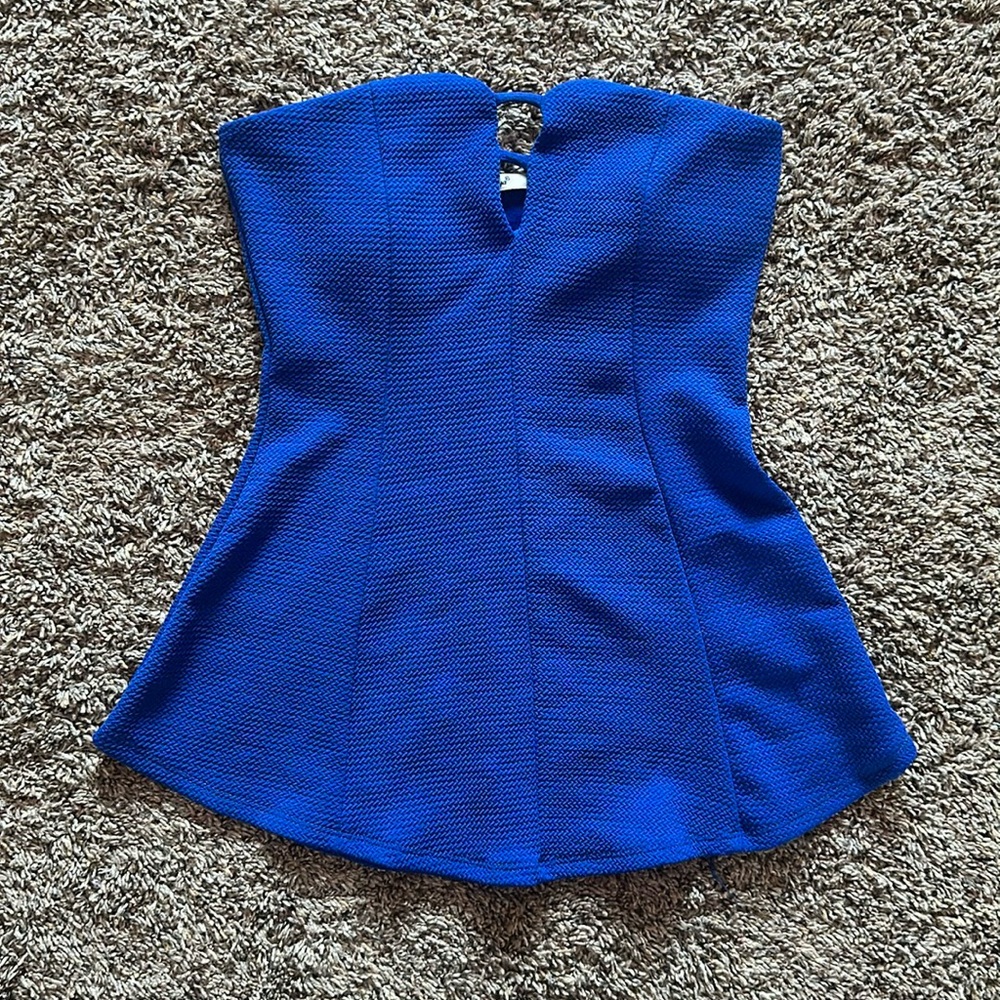 Blue Tube Top- Med - Papaya - 96% Polyester 4% Spandex